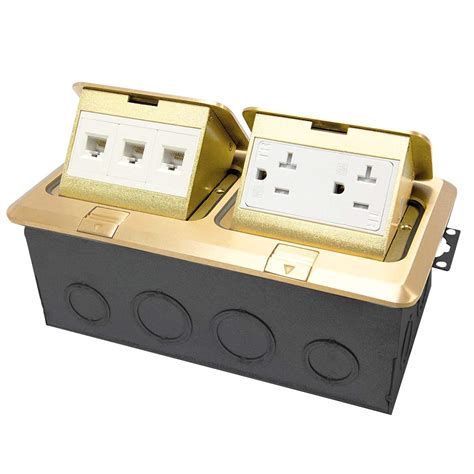 deep quad electrical box for rj45 connectors|Floor Boxes .